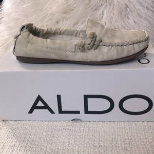 Aldo Nuckoles boho beachy moccasin bone beige size 37, US 6